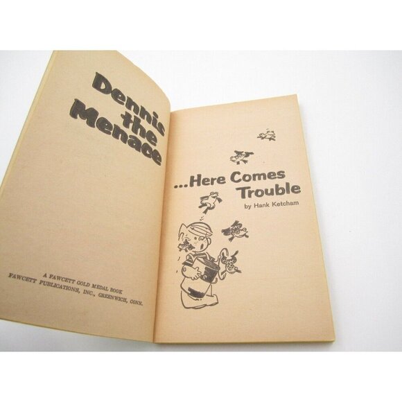 Vintage Dennis the Menace Here Comes Trouble Paperback Book - Picture 4 of 6